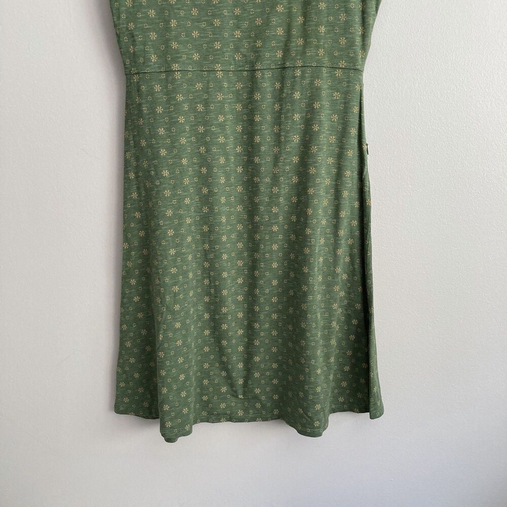 Toad & Co Rosemarie Green Cap Sleeve Dress Size Medium Organic Cotton Casual - Picture 9 of 11
